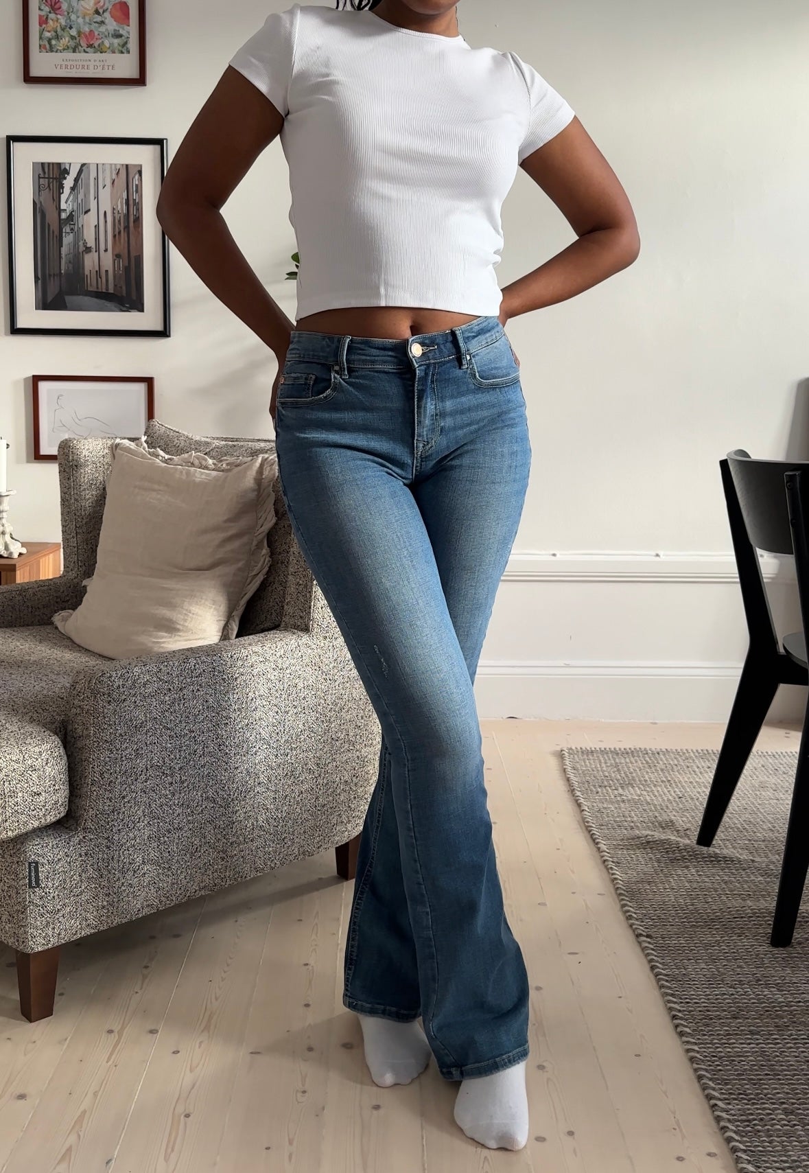 VMFLASH Flared Jeans - Medium Blue Denim